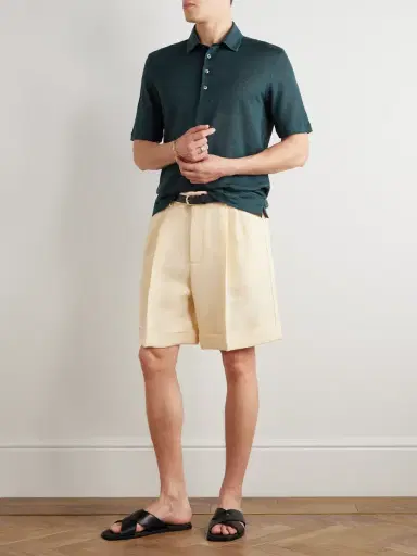 Zegna Oasi Linen Polo Shirt - Men | Thumbnail 2 Zegna Oasi Linen Polo Shirt - Men | Thumbnail 2