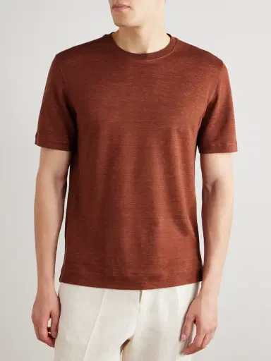 Zegna Oasi Linen T-Shirt - Men | Thumbnail 3