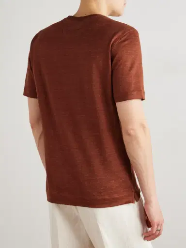 Zegna Oasi Linen T-Shirt - Men | Thumbnail 4