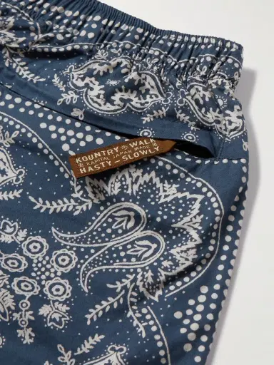 KAPITAL Straight-Leg Belted Bandana-Print Patchwork Cotton-Twill Shorts - Men | Thumbnail 5