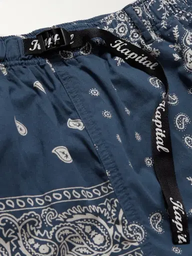 KAPITAL Straight-Leg Belted Bandana-Print Patchwork Cotton-Twill Shorts - Men | Thumbnail 6