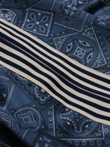 KAPITAL Wide-Leg Striped Webbing-Trimmed Bandana-Print Tech-Jersey Track Pants - Men | Thumbnail 6