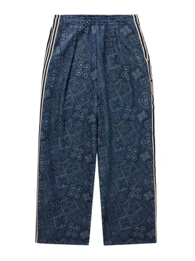 KAPITAL Wide-Leg Striped Webbing-Trimmed Bandana-Print Tech-Jersey Track Pants - Men | Thumbnail 1