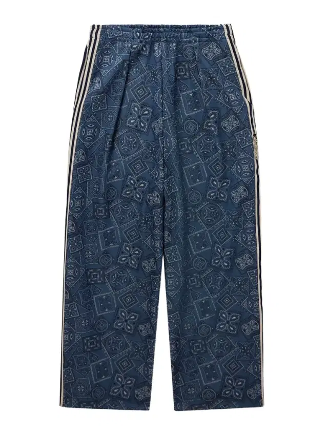 KAPITAL Wide-Leg Striped Webbing-Trimmed Bandana-Print Tech-Jersey Track Pants - Men