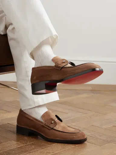 Christian Louboutin Chambelimoc Embellished Suede Loafers - Men | Thumbnail 2 Christian Louboutin Chambelimoc Embellished Suede Loafers - Men | Thumbnail 2