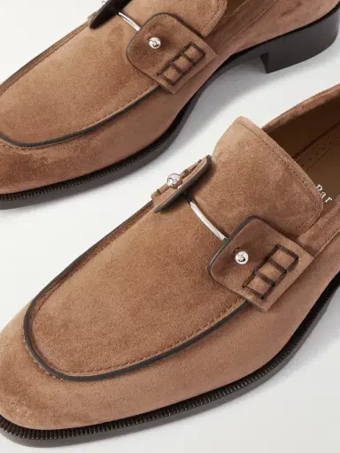 Christian Louboutin Chambelimoc Embellished Suede Loafers - Men | Thumbnail 5 Christian Louboutin Chambelimoc Embellished Suede Loafers - Men | Thumbnail 5