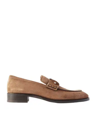 Christian Louboutin Chambelimoc Embellished Suede Loafers - Men | Thumbnail 1 Christian Louboutin Chambelimoc Embellished Suede Loafers - Men | Thumbnail 1