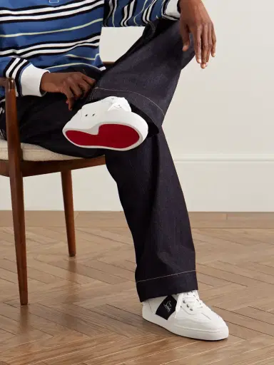 Christian Louboutin Retero Full-Grain Leather-Trimmed Canvas Sneakers - Men | Thumbnail 2 Christian Louboutin Retero Full-Grain Leather-Trimmed Canvas Sneakers - Men | Thumbnail 2