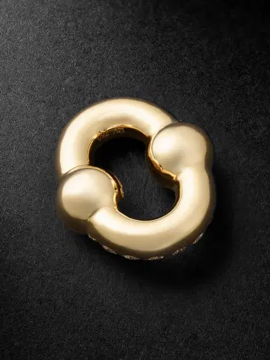 Greg Yuna Umlaut Half 18-Karat Gold Diamond Pendant - Men | Thumbnail 3 Greg Yuna Umlaut Half 18-Karat Gold Diamond Pendant - Men | Thumbnail 3