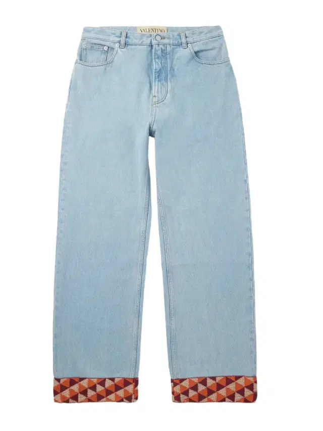 Valentino Garavani Wide-Leg Jacquard-Trimmed Jeans - Men