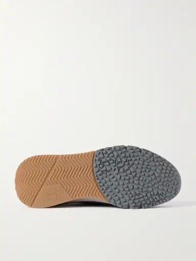 Brunello Cucinelli Leather-Trimmed Stretch-Knit Sneakers - Men | Thumbnail 3 Brunello Cucinelli Leather-Trimmed Stretch-Knit Sneakers - Men | Thumbnail 3