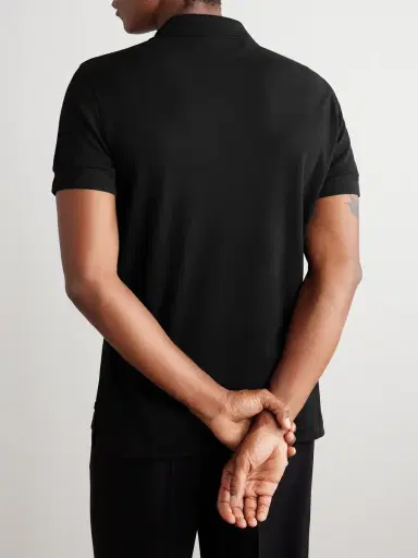 Tom Ford Slim-Fit Lyocell and Cotton-Blend Piqué Polo Shirt - Men | Thumbnail 3 Tom Ford Slim-Fit Lyocell and Cotton-Blend Piqué Polo Shirt - Men | Thumbnail 3