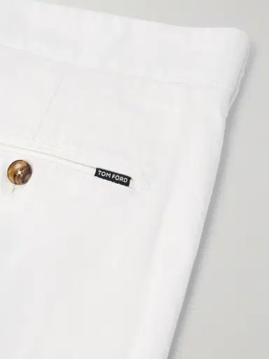Tom Ford Straight-Leg Pleated Stretch-Cotton Twill Shorts - Men | Thumbnail 5