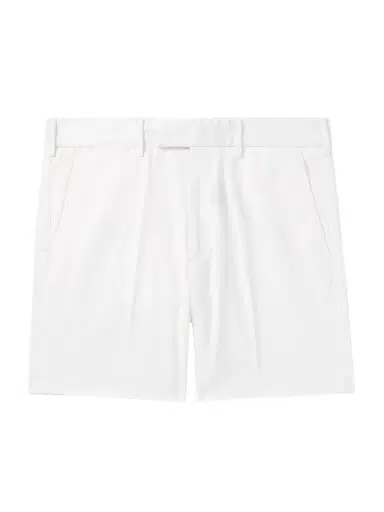 Tom Ford Straight-Leg Pleated Stretch-Cotton Twill Shorts - Men | Thumbnail 1