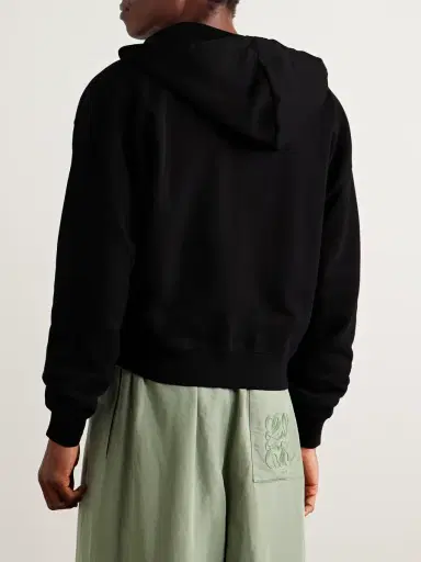 Jacquemus Logo-Embroidered Cotton-Jersey Zip-Up Hoodie - Men | Thumbnail 3 Jacquemus Logo-Embroidered Cotton-Jersey Zip-Up Hoodie - Men | Thumbnail 3