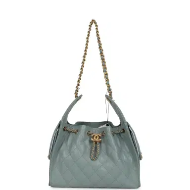 Chanel Chanel Small 25 Hobo Bag Green Caviar Antique Gold Hardware | Thumbnail 6 Chanel Chanel Small 25 Hobo Bag Green Caviar Antique Gold Hardware | Thumbnail 6