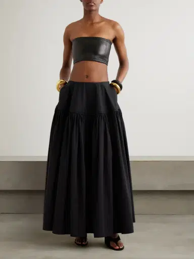 Alaïa Gathered Cotton-poplin Maxi Skirt | Thumbnail 2