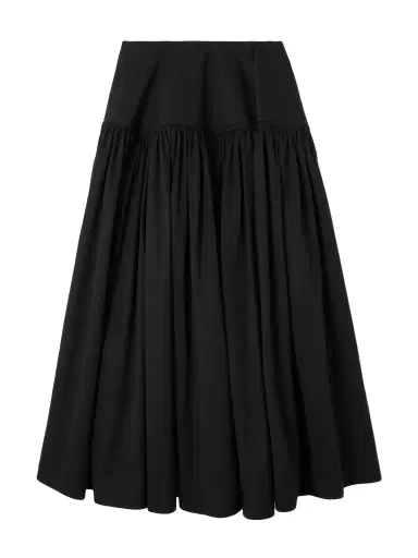 Alaïa Gathered Cotton-poplin Maxi Skirt | Thumbnail 1