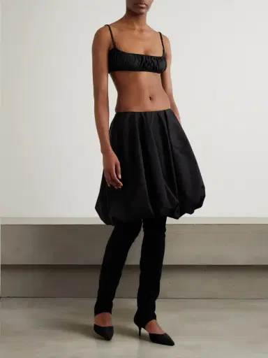 Alaïa Gathered Cotton-poplin Bralette | Thumbnail 2 Alaïa Gathered Cotton-poplin Bralette | Thumbnail 2