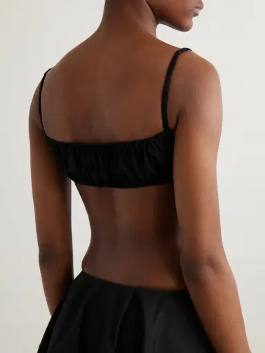 Alaïa Gathered Cotton-poplin Bralette | Thumbnail 4 Alaïa Gathered Cotton-poplin Bralette | Thumbnail 4