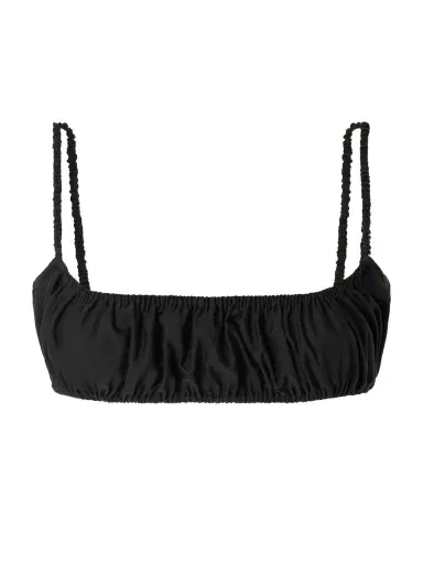 Alaïa Gathered Cotton-poplin Bralette | Thumbnail 1 Alaïa Gathered Cotton-poplin Bralette | Thumbnail 1