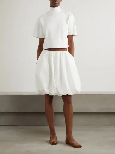 Alaïa Gathered Cotton-poplin Mini Skirt | Thumbnail 2 Alaïa Gathered Cotton-poplin Mini Skirt | Thumbnail 2