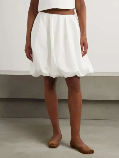 Alaïa Gathered Cotton-poplin Mini Skirt | Thumbnail 3 Alaïa Gathered Cotton-poplin Mini Skirt | Thumbnail 3