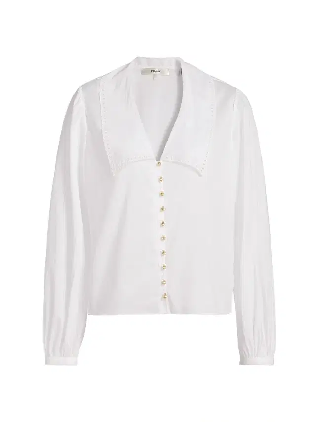 FRAME Women's The Meadow Cotton Blouse - White
