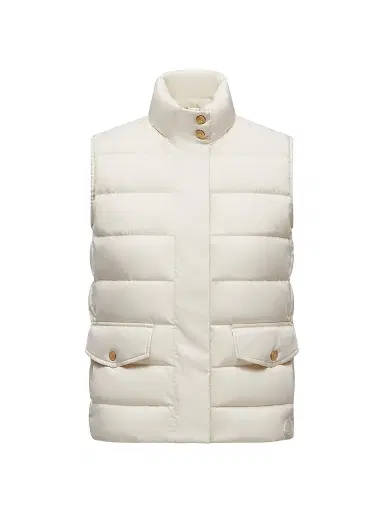Moncler Women's Besset Puffer Vest - White | Thumbnail 1