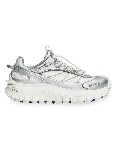 Moncler Men's Trailgrip GTX Sneakers in Leather - Silver White | Thumbnail 1 Moncler Men's Trailgrip GTX Sneakers in Leather - Silver White | Thumbnail 1