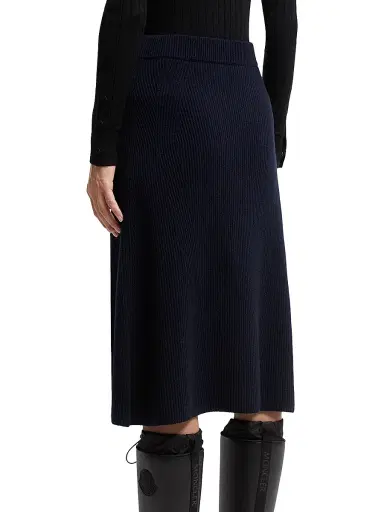 Moncler Women's Skirt in Wool & Cashmere - Dark Blue | Thumbnail 3 Moncler Women's Skirt in Wool & Cashmere - Dark Blue | Thumbnail 3