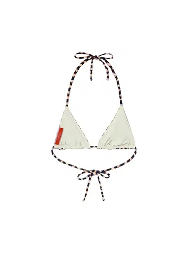 La DoubleJ Women's Triangle Bikini Top - Pesciolini Blue - Size XS | Thumbnail 2