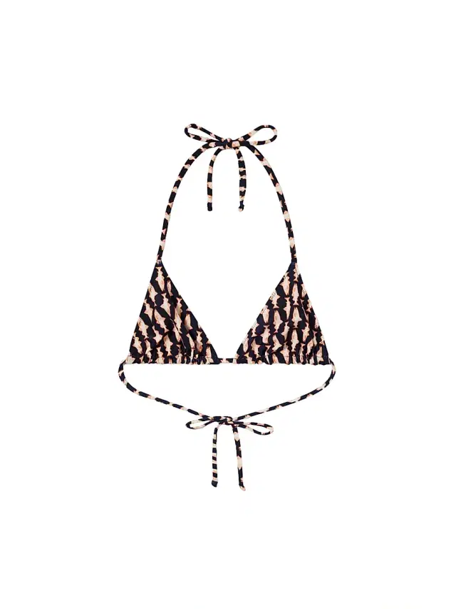 Women's Triangle Bikini Top - Pesciolini Blue