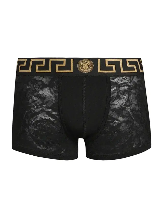 Men's Parigamba Intimo Greca Trunks - Black