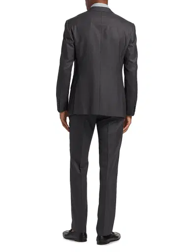Giorgio Armani Men's Wool Trousers - Stone | Thumbnail 5 Giorgio Armani Men's Wool Trousers - Stone | Thumbnail 5