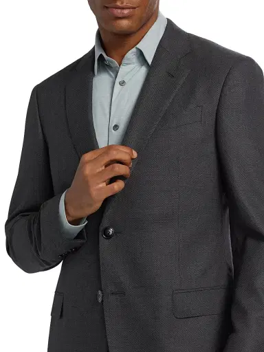 Giorgio Armani Men's Wool Trousers - Stone | Thumbnail 6 Giorgio Armani Men's Wool Trousers - Stone | Thumbnail 6