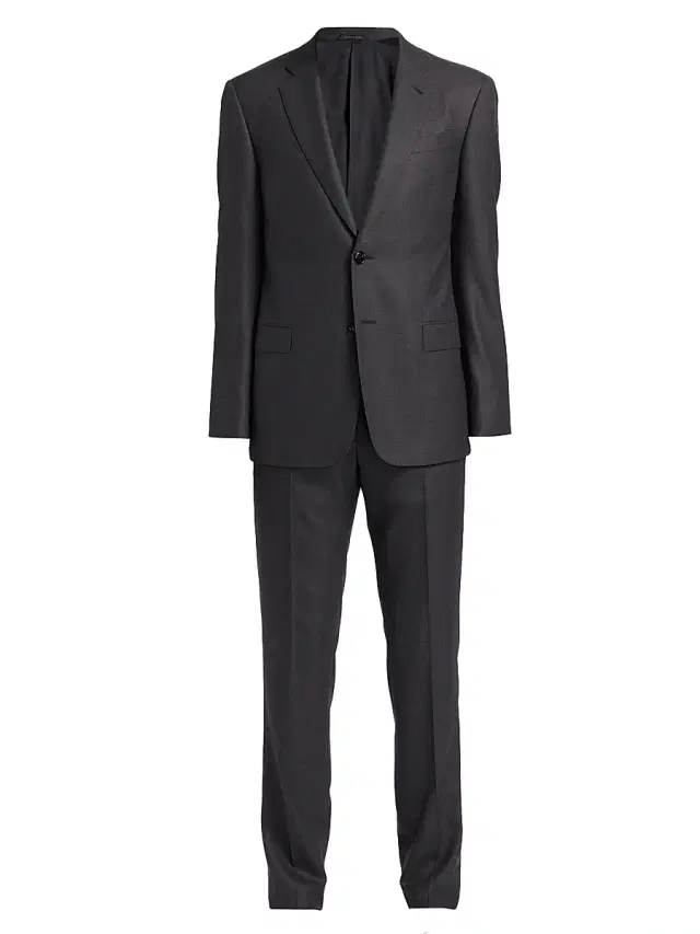 Giorgio Armani Men's Wool Trousers - Stone