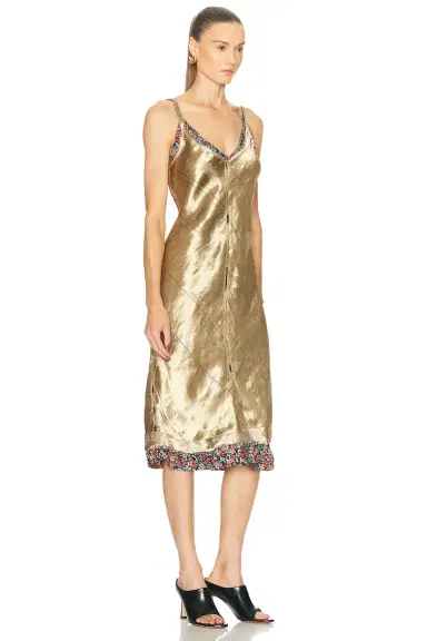 Bottega Veneta Liquid Metal Charmeuse Dress | Thumbnail 2