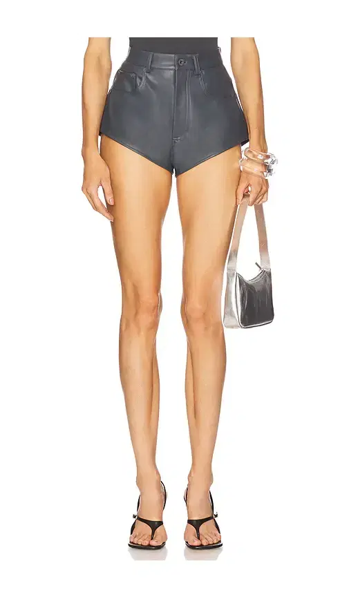 LaPointe Stretch Faux Leather Mini Short