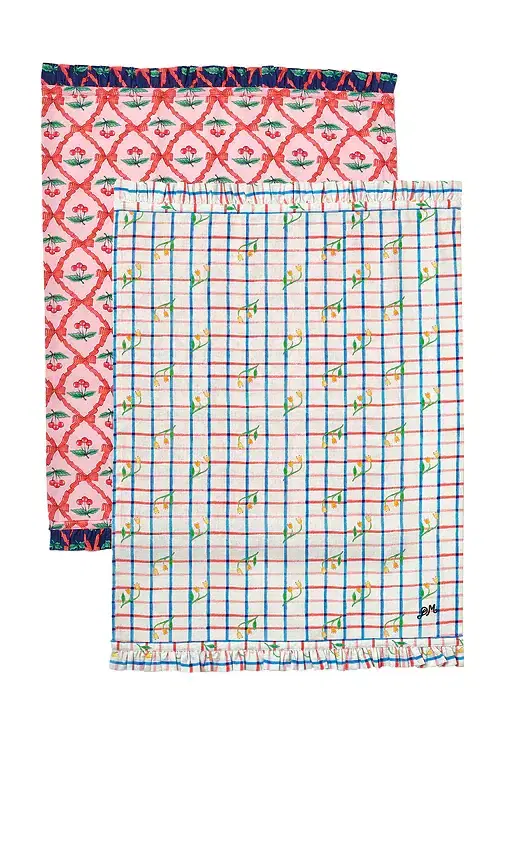 Damson Madder Set Of 2 Tea Towels