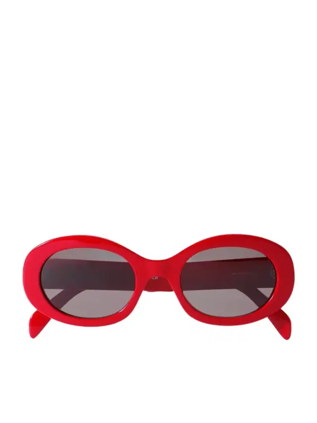 Triomphe Oval-frame Acetate Sunglasses