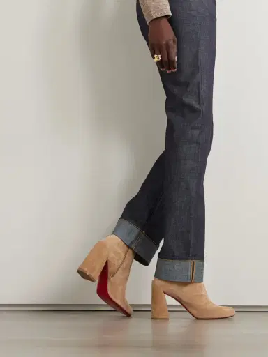 Christian Louboutin Turela 85 Suede Ankle Boots | Thumbnail 2 Christian Louboutin Turela 85 Suede Ankle Boots | Thumbnail 2