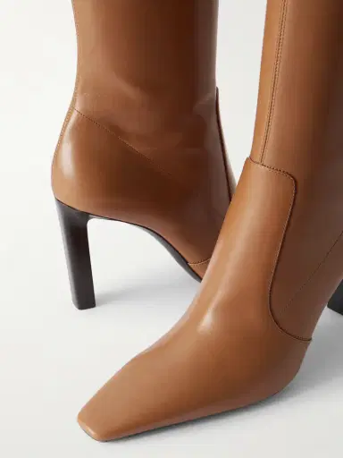 Saint Laurent Francoise Leather Knee Boots | Thumbnail 4 Saint Laurent Francoise Leather Knee Boots | Thumbnail 4