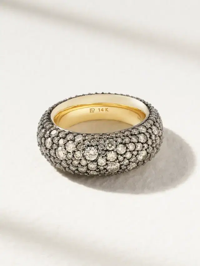 Bombé 14-karat Gold Diamond Ring