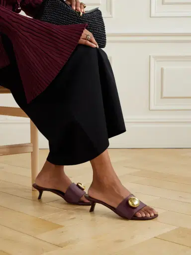 Loewe Pebble Embellished Leather Mules | Thumbnail 2 Loewe Pebble Embellished Leather Mules | Thumbnail 2