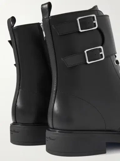 Gianvito Rossi Ripley Buckled Leather Ankle Boots | Thumbnail 4