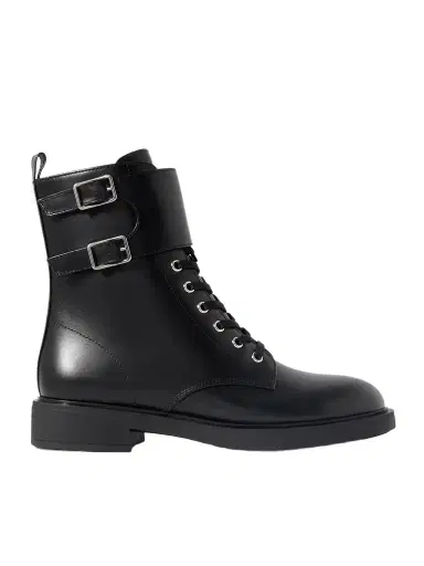 Gianvito Rossi Ripley Buckled Leather Ankle Boots | Thumbnail 1
