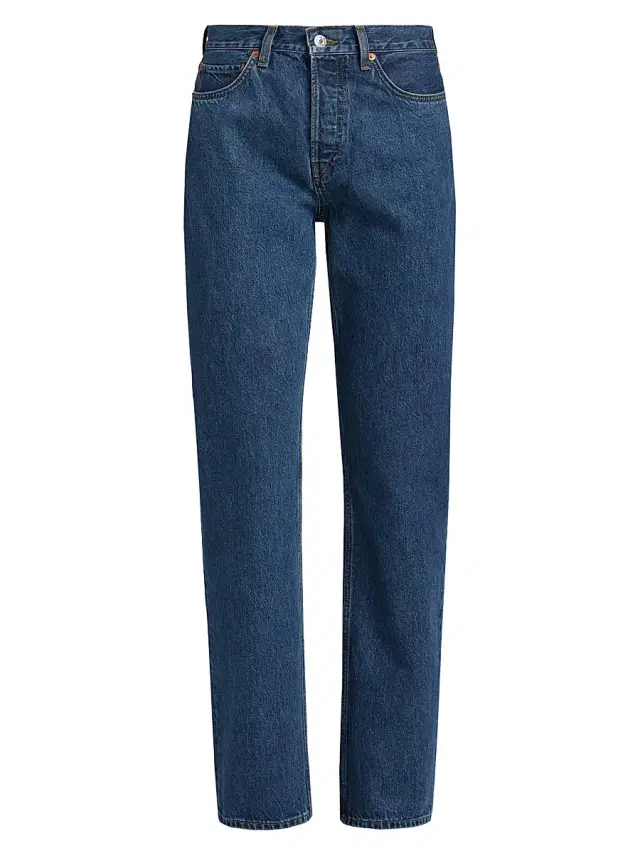 Re/done Women's 90s High-Rise Straight-Leg Jeans - Rustic Indigo