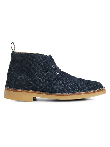 Gucci Men's GG Suede Ankle Boots | Thumbnail 1