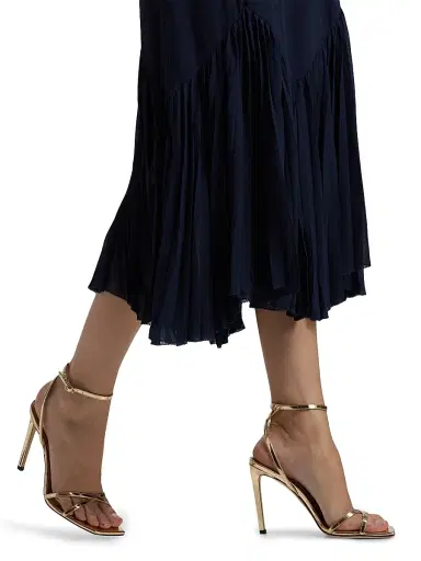 Reformation Women's Salvia Pleated Ruffle Midi-Dress | Thumbnail 6 Reformation Women's Salvia Pleated Ruffle Midi-Dress | Thumbnail 6